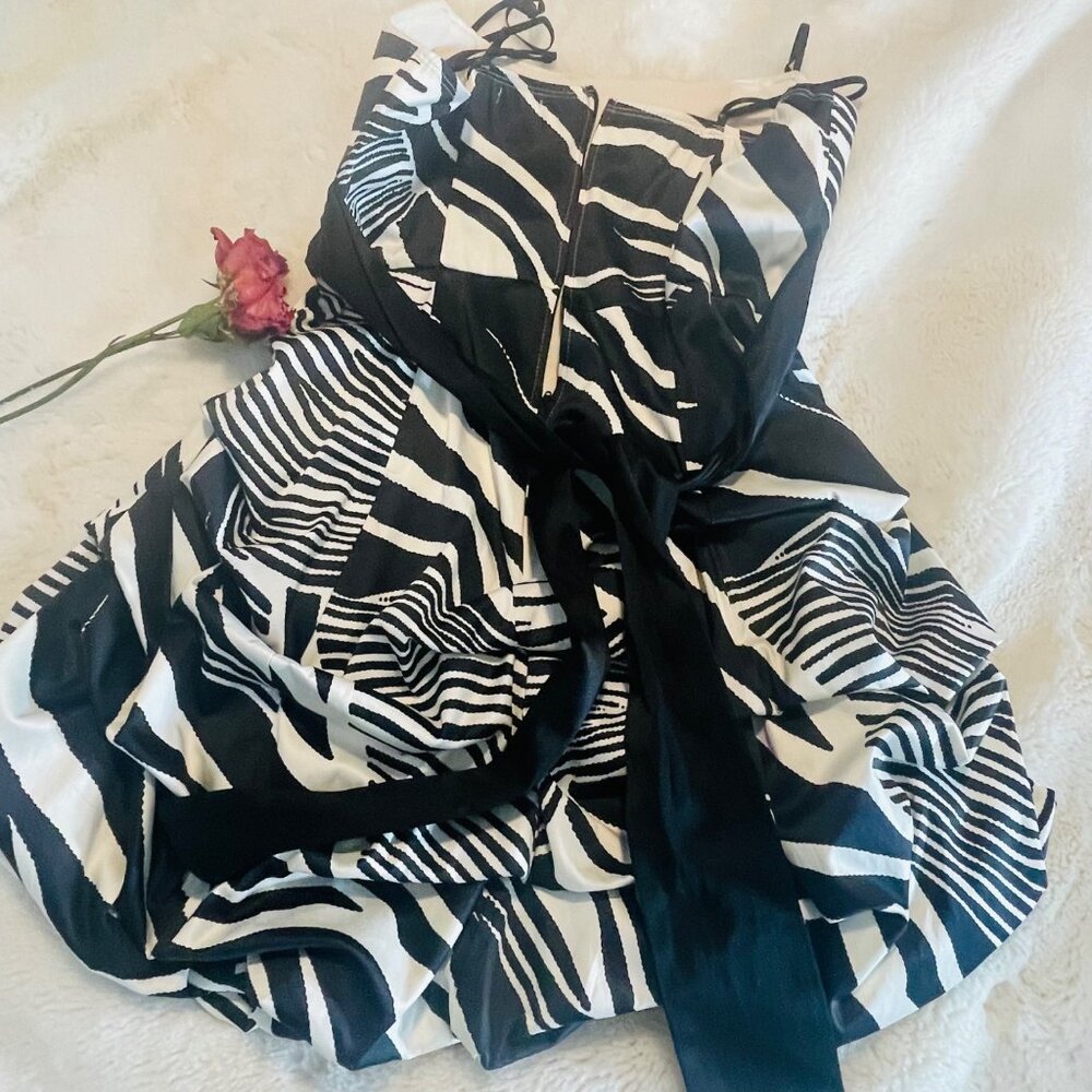 Zebra Print Strapless Party Dress By Ruby Rox Size 11 - Picture 7 of 11